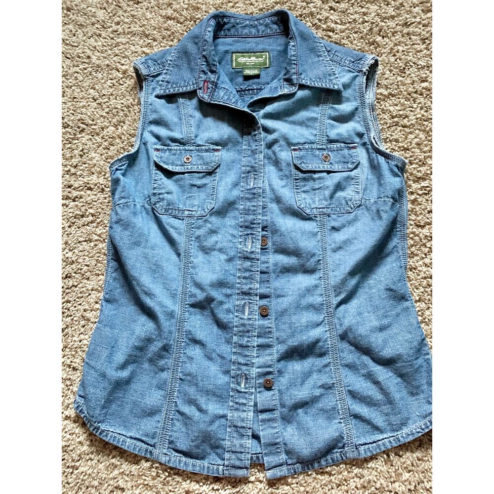 Eddie Bauer Blue Denim Vest